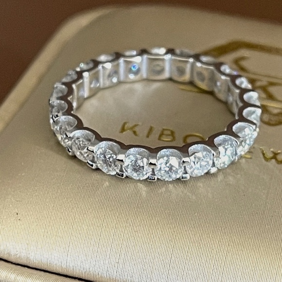Jewelry - 3.00MM Round Brilliant Cut Moissanite Eternity Wedding Band 925 Sterling…